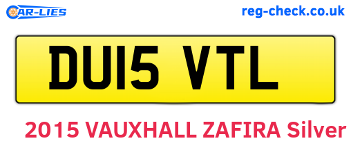 DU15VTL are the vehicle registration plates.