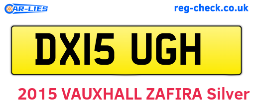 DX15UGH are the vehicle registration plates.
