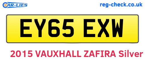 EY65EXW are the vehicle registration plates.