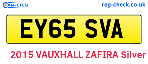 EY65SVA are the vehicle registration plates.