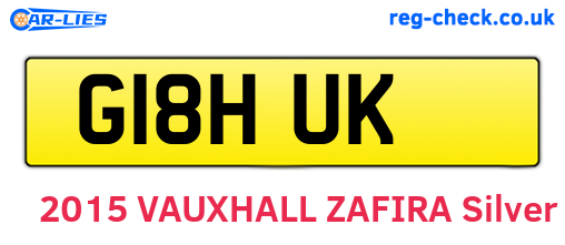 G18HUK are the vehicle registration plates.