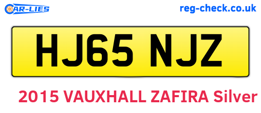 HJ65NJZ are the vehicle registration plates.