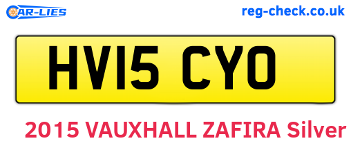 HV15CYO are the vehicle registration plates.