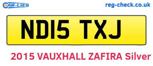 ND15TXJ are the vehicle registration plates.