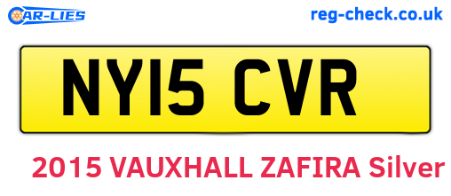 NY15CVR are the vehicle registration plates.