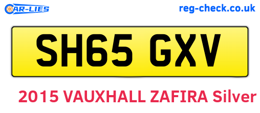 SH65GXV are the vehicle registration plates.