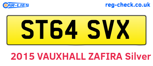 ST64SVX are the vehicle registration plates.