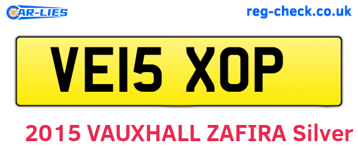 VE15XOP are the vehicle registration plates.