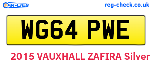 WG64PWE are the vehicle registration plates.