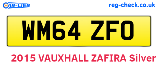 WM64ZFO are the vehicle registration plates.