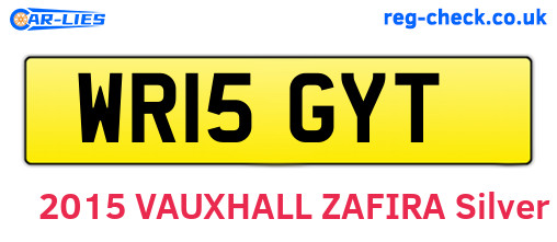 WR15GYT are the vehicle registration plates.