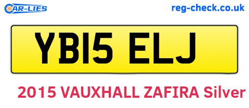 YB15ELJ are the vehicle registration plates.