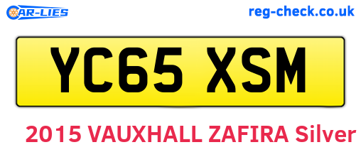 YC65XSM are the vehicle registration plates.
