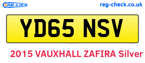 YD65NSV are the vehicle registration plates.
