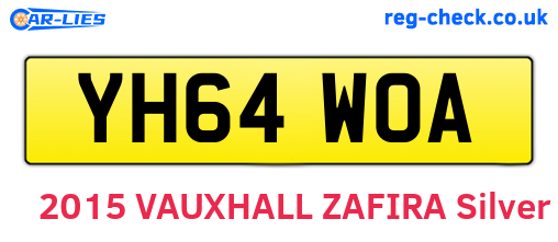 YH64WOA are the vehicle registration plates.