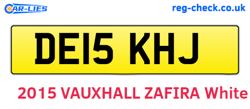 DE15KHJ are the vehicle registration plates.