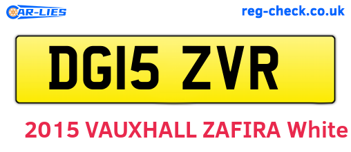 DG15ZVR are the vehicle registration plates.