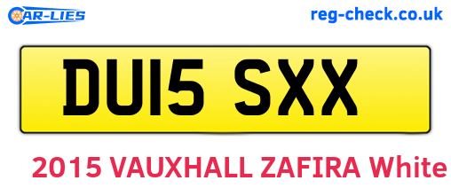 DU15SXX are the vehicle registration plates.