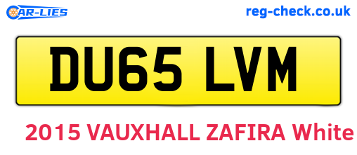 DU65LVM are the vehicle registration plates.