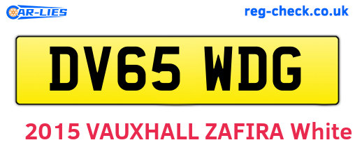 DV65WDG are the vehicle registration plates.