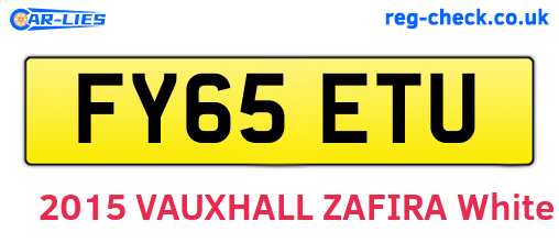 FY65ETU are the vehicle registration plates.