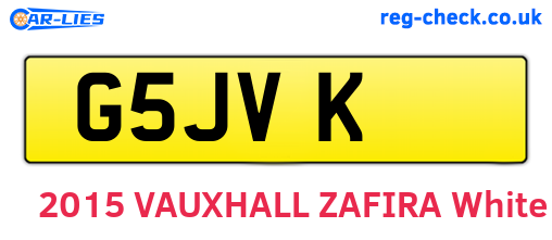 G5JVK are the vehicle registration plates.