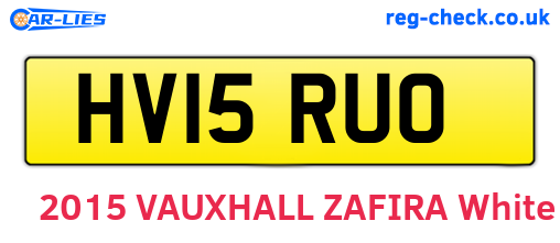 HV15RUO are the vehicle registration plates.