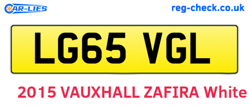 LG65VGL are the vehicle registration plates.