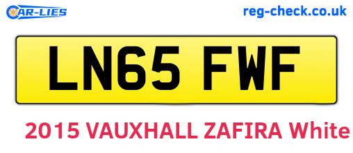 LN65FWF are the vehicle registration plates.