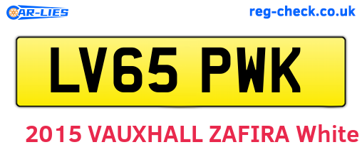 LV65PWK are the vehicle registration plates.