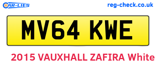 MV64KWE are the vehicle registration plates.