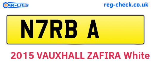 N7RBA are the vehicle registration plates.