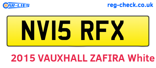 NV15RFX are the vehicle registration plates.