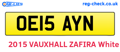 OE15AYN are the vehicle registration plates.