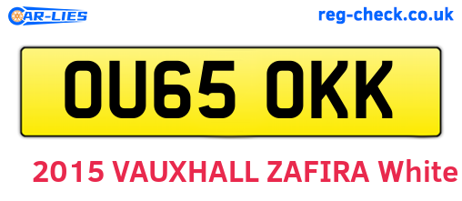 OU65OKK are the vehicle registration plates.