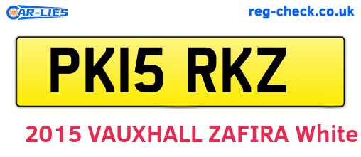 PK15RKZ are the vehicle registration plates.