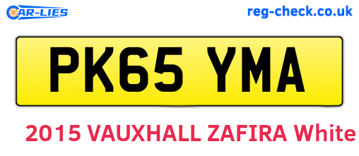 PK65YMA are the vehicle registration plates.