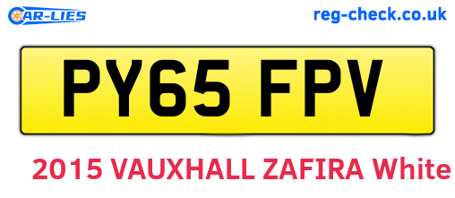 PY65FPV are the vehicle registration plates.