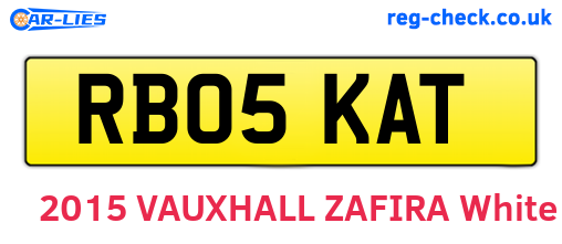 RB05KAT are the vehicle registration plates.