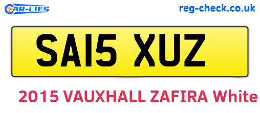 SA15XUZ are the vehicle registration plates.