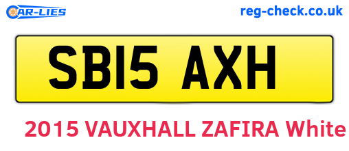 SB15AXH are the vehicle registration plates.