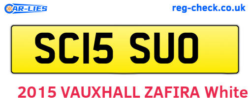 SC15SUO are the vehicle registration plates.