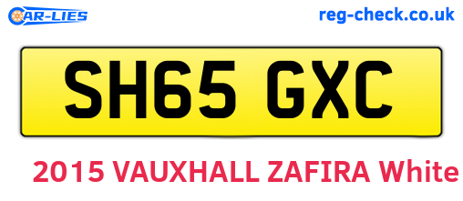 SH65GXC are the vehicle registration plates.