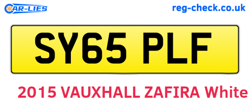 SY65PLF are the vehicle registration plates.