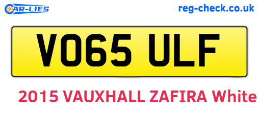 VO65ULF are the vehicle registration plates.