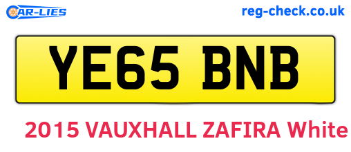 YE65BNB are the vehicle registration plates.