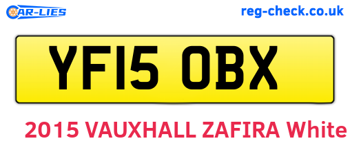 YF15OBX are the vehicle registration plates.