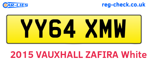 YY64XMW are the vehicle registration plates.