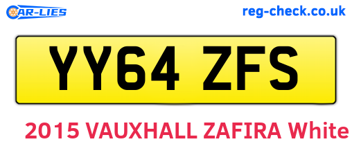 YY64ZFS are the vehicle registration plates.