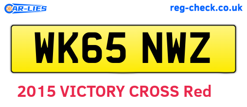 WK65NWZ are the vehicle registration plates.
